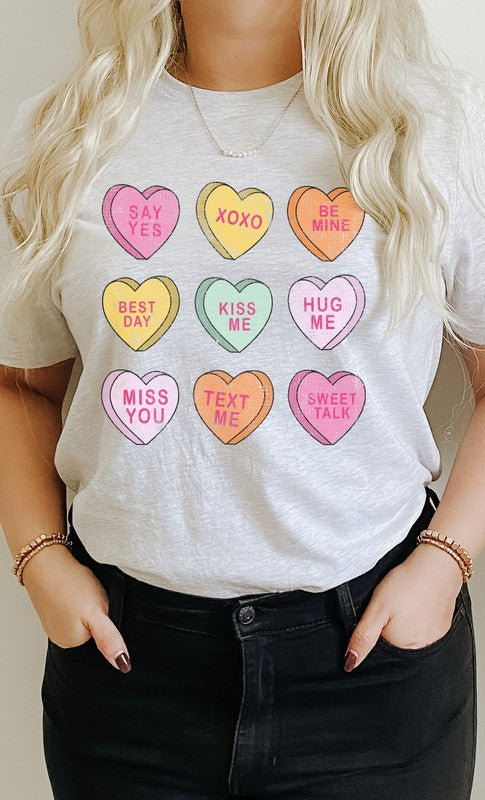 Candy Hearts Conversation Valentines Day Tee