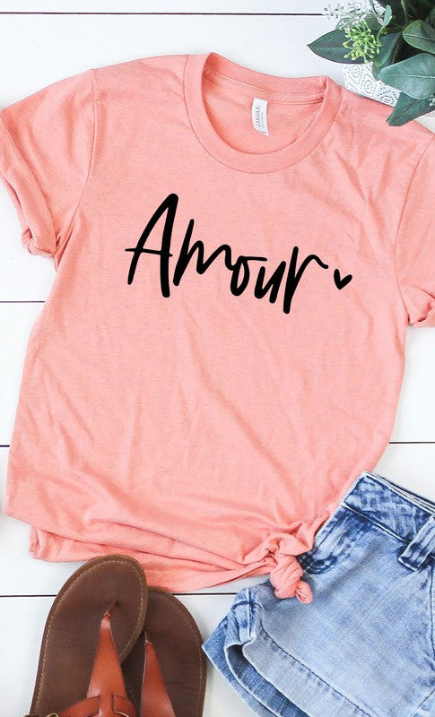 Amour Valentines Graphic Tee T-Shirt