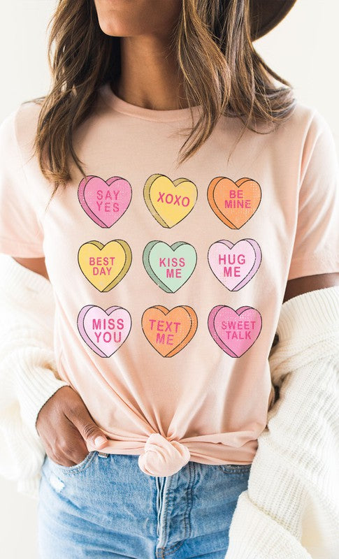 Candy Hearts Conversation Valentines Plus Size Tee