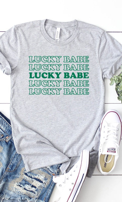 Retro Lucky Babe Graphic Tee T-Shirt PLUS