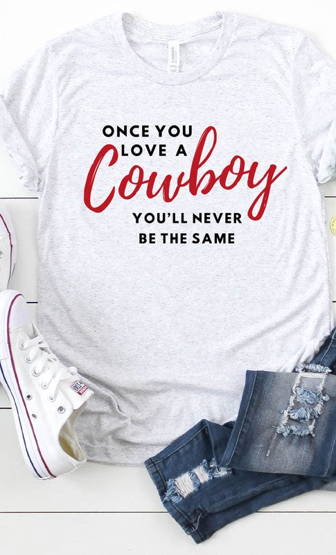 Love A Cowboy Graphic Tee T-Shirt