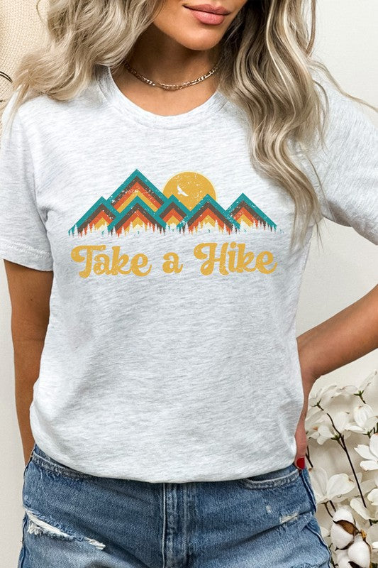 Take A Hike Forest Mountains Sunrise Graphic Tee