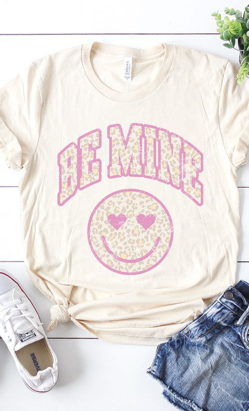 Retro Smiley Be mine Graphic Tee