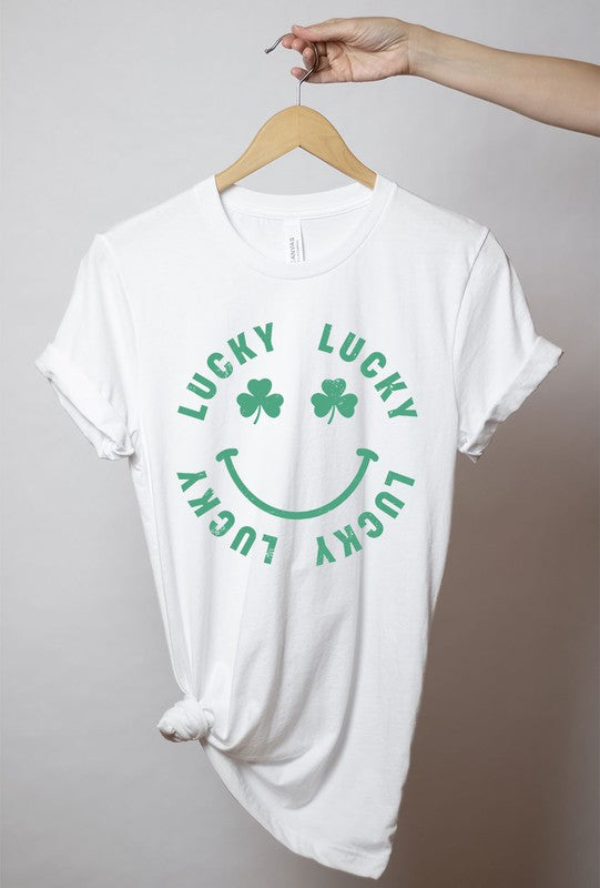 Retro Lucky Smiley Graphic Tee T-Shirt PLUS