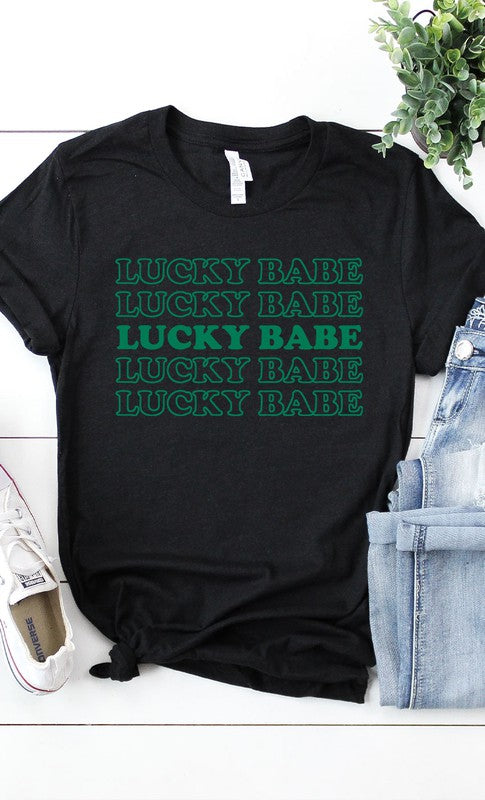 Retro Lucky Babe Graphic Tee T-Shirt PLUS