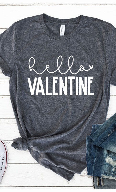 Hello Valentine Graphic Tee T-Shirt