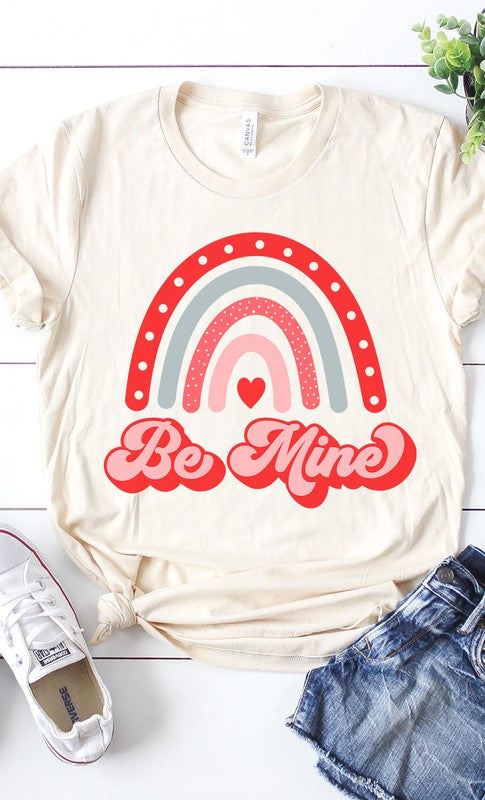 Retro Be Mine Rainbow Graphic Tee