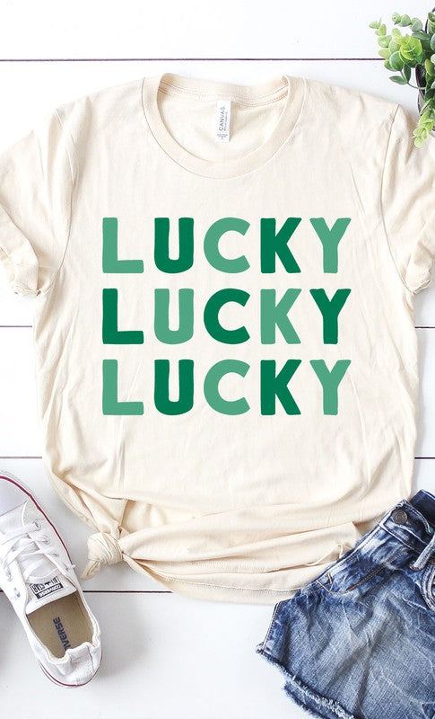 Retro Lucky Grid Graphic Tee T-Shirt