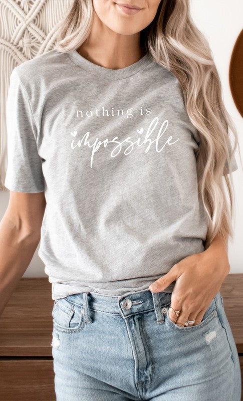 Nothing Is Impossible Heart Scribe Graphic Tee T-Shirt