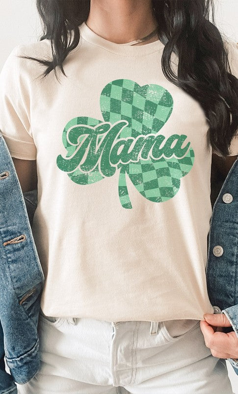 Checkered Mama Shamrock Graphic Tee