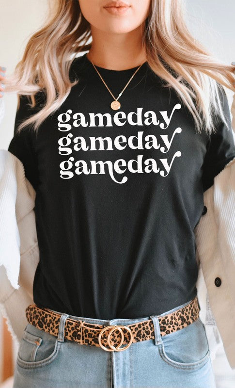 Distressed Game Day Graphic Tee T-Shirt