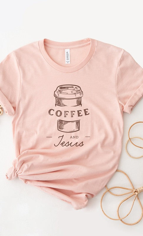 Coffee and Jesus Graphic Tee T-Shirt