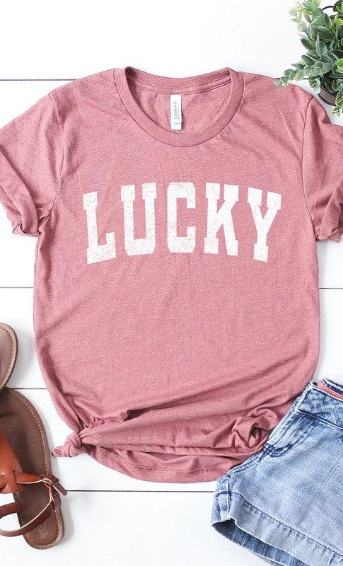 Varsity Lucky Graphic Tee T-Shirt PLUS