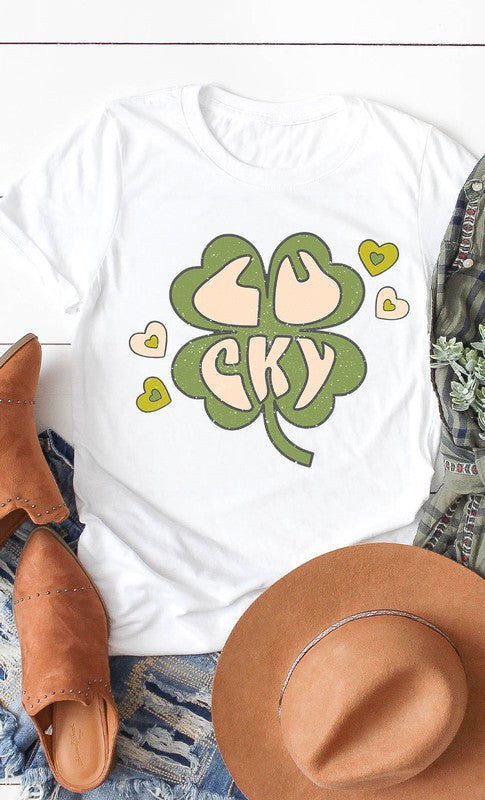 Retro Lucky Clover Graphic Tee PLUS