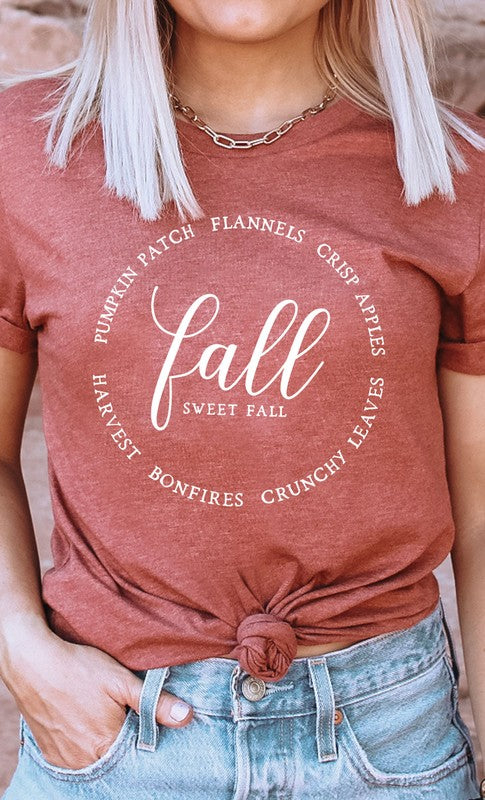 Fall Favorites Circle Graphic Tee T-Shirt