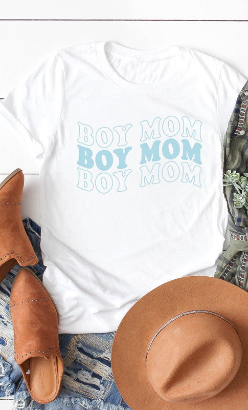 Retro Boy Mom Graphic Tee T-Shirt