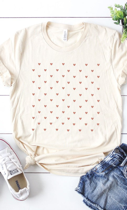 Polkadot Heart Graphic Tee T-Shirt PLUS