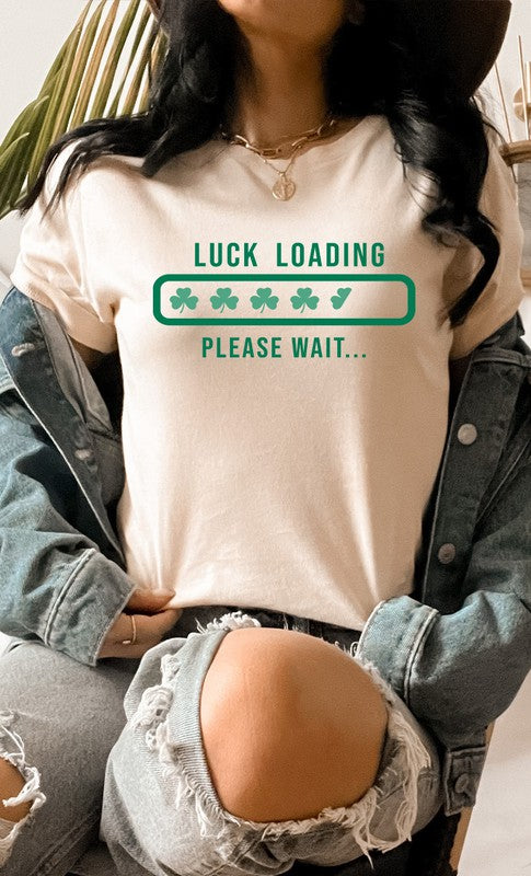 Clover Luck Loading St Patricks Graphic Tee T-Shirt