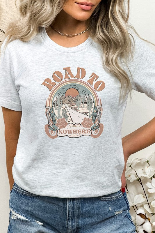 Road To Nowhere Desert Trip Cactus Sun Graphic Tee