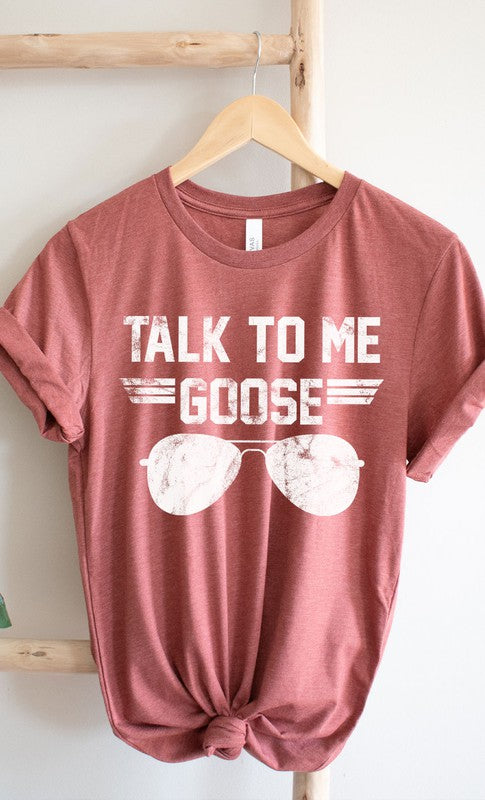 Talk to Me Goose White Ink Graphic Tee T-Shirt