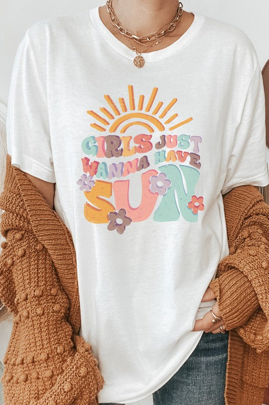 Girls Just Wanna Have Sun Summer Graphic Tee