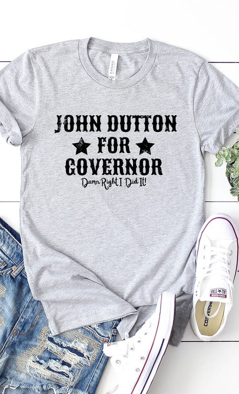 John Dutton For Governer Graphic Tee T-Shirt