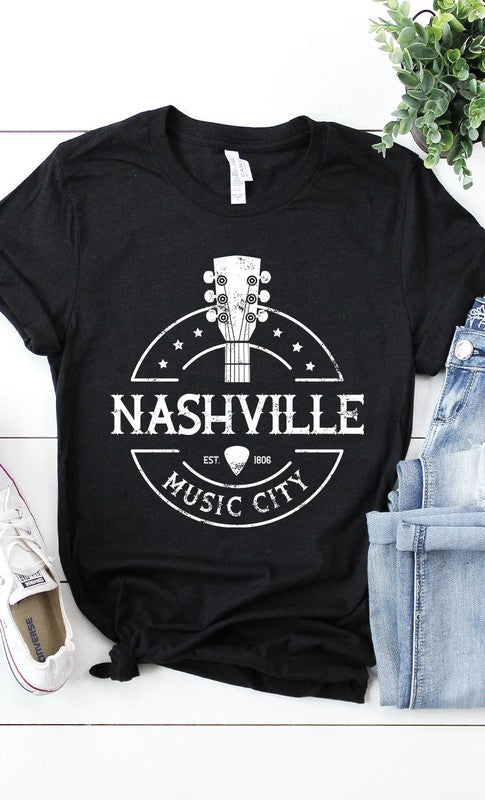 Nashville Music City Graphic Tee T-Shirt