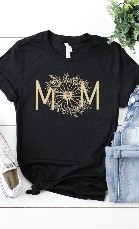 Boho Floral Mom Graphic Tee T-Shirt