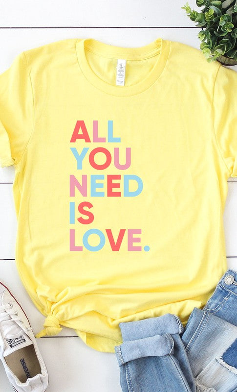 All You Need is Love Graphic Tee T-Shirt PLUS