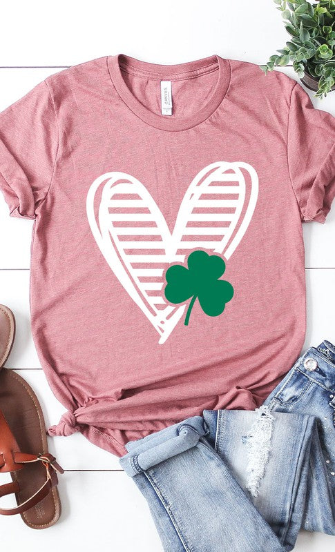 St Pattys Heart Graphic Tee T-Shirt PLUS