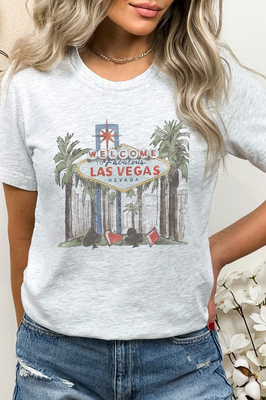 Retro Welcome To Fabulous Las Vegas Graphic Tee