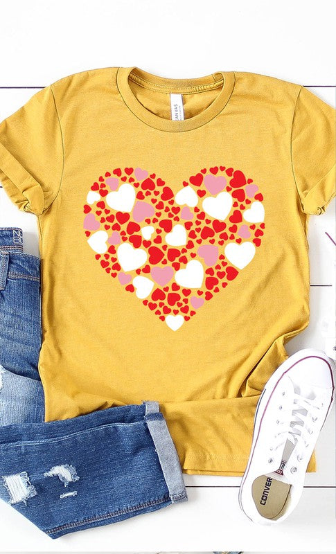 Multiple Heart Graphic Tee T-Shirt PLUS