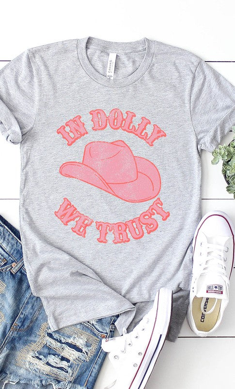 Retro In Dolly We Trust Hat Graphic Tee T-Shirt PLUS