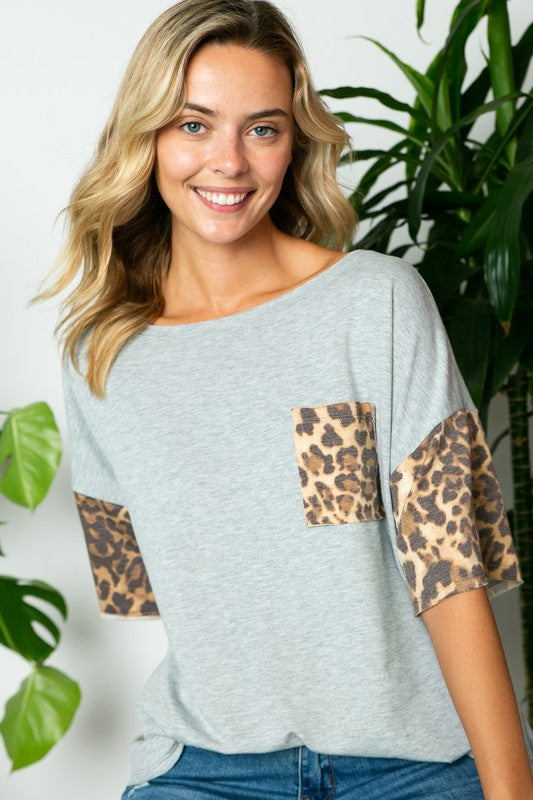 TERRY SOLID ANIMAL BOXY TOP