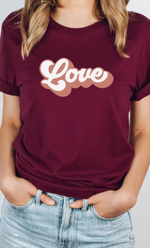 Retro Love Valentines Day PLUS SIZE Graphic Tee T-Shirt