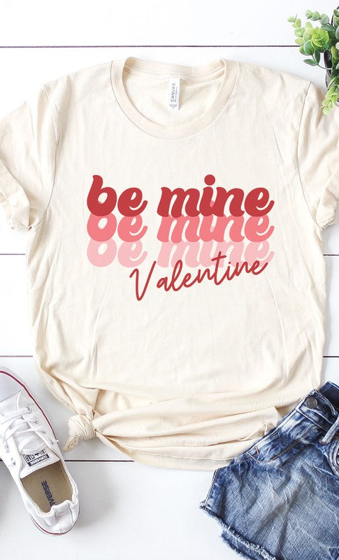 Retro Be Mine Valentine Graphic Tee T-Shirt