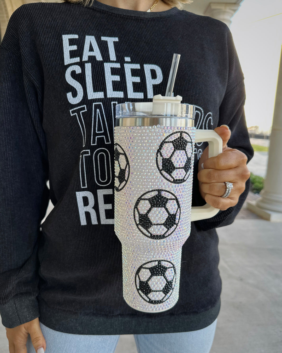 Crystal Soccer Tumbler