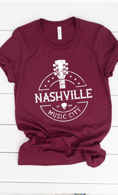 Nashville Music City Graphic Tee T-Shirt