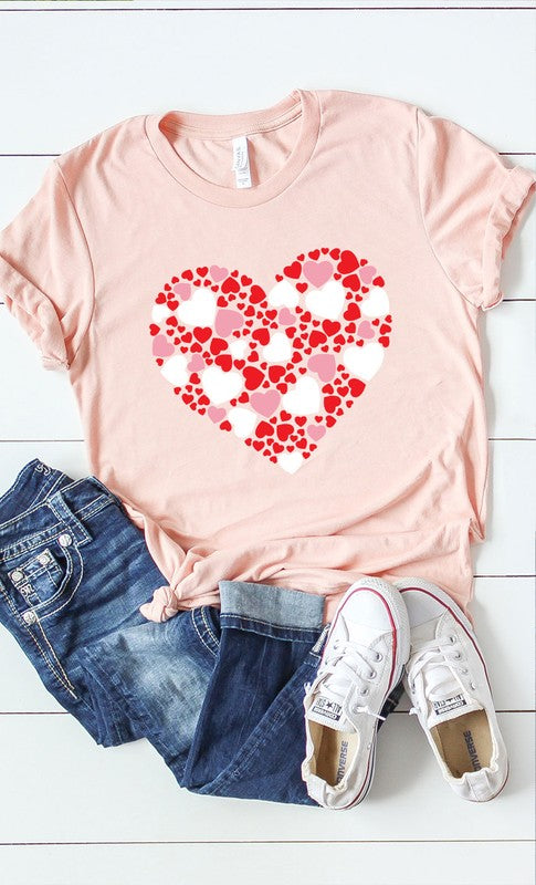 Multiple Heart Graphic Tee T-Shirt PLUS