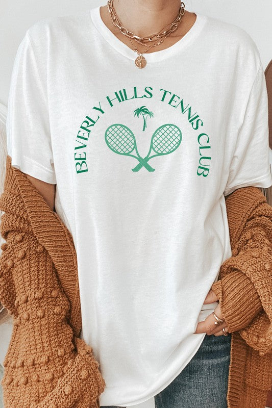 Beverly Hill Tennis Club Palm Trees Graphic Tee