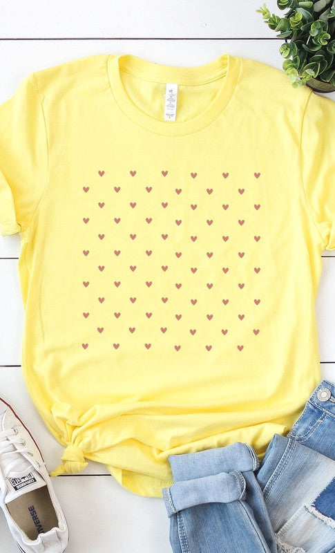 Polkadot Heart Graphic Tee T-Shirt PLUS