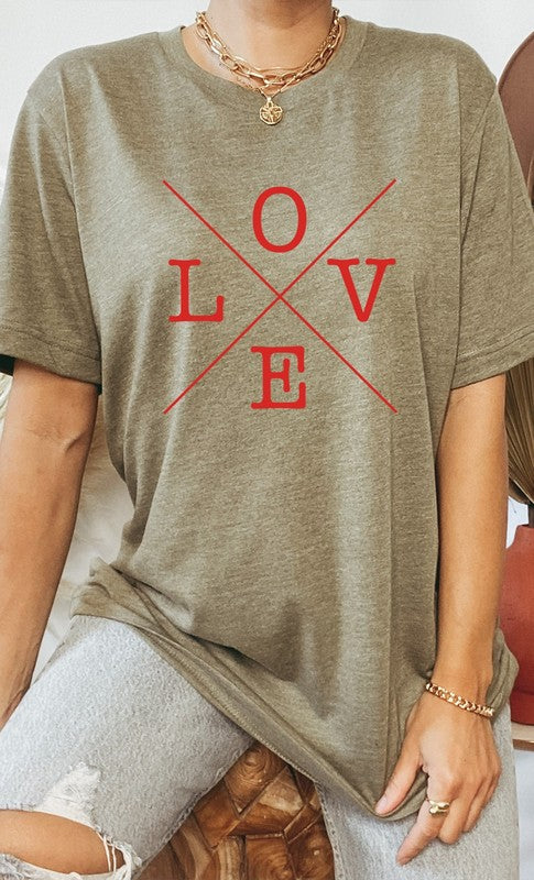 Love Valentines Day Graphic Tee T-Shirt