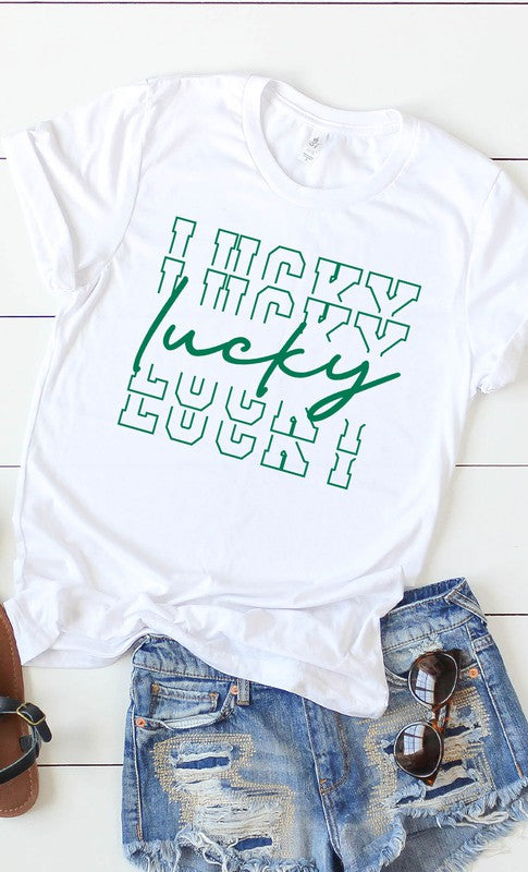 Vintage Lucky Graphic Tee T-Shirt PLUS