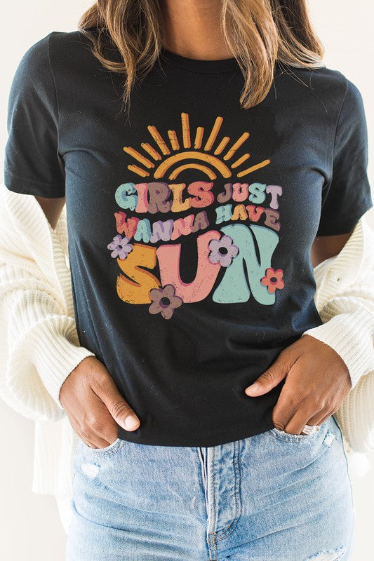 Girls Just Wanna Have Sun Summer Graphic Tee