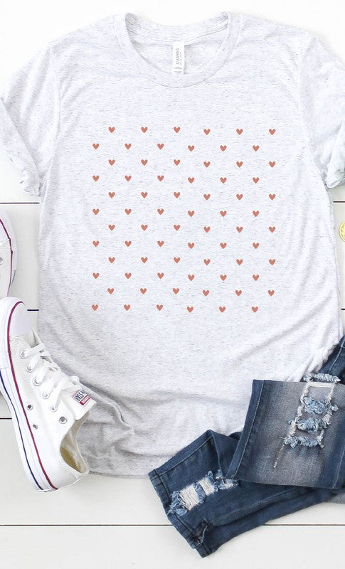 Polkadot Heart Graphic Tee T-Shirt PLUS