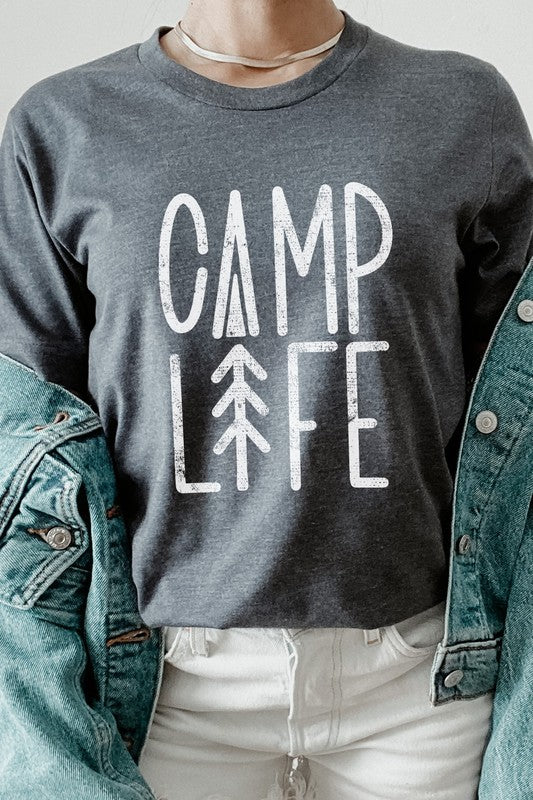 Camp Life Tree Summer Adventure Graphic Tee