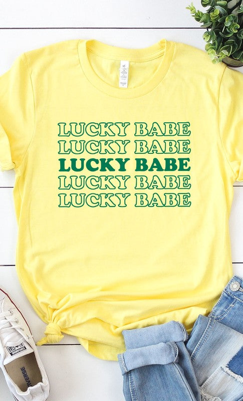 Retro Lucky Babe Graphic Tee T-Shirt PLUS