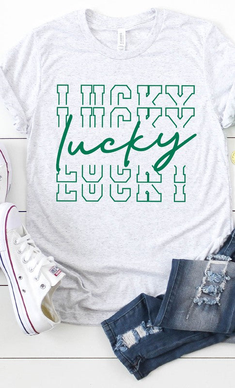 Vintage Lucky Graphic Tee T-Shirt PLUS