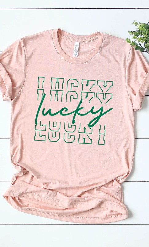 Vintage Lucky Graphic Tee T-Shirt PLUS