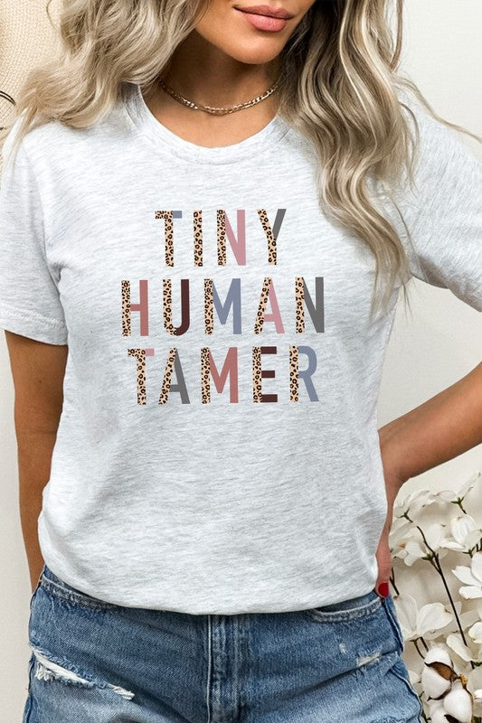 Tiny Human Tamer Leopard Mom Life Graphic Tee